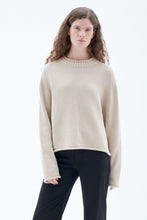 Load image into Gallery viewer, Rolled Hem Sweater Light Beige