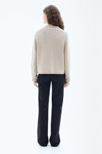 Load image into Gallery viewer, Rolled Hem Sweater Light Beige