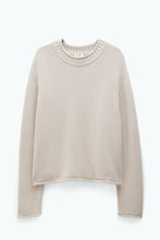 Load image into Gallery viewer, Rolled Hem Sweater Light Beige