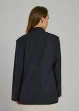 Load image into Gallery viewer, Kandria shaped blazer Brown pinstripes