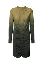 Laden Sie das Bild in den Galerie-Viewer, Isja Flow gather short Dress Army kombiniert