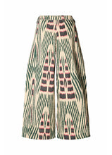 Laden Sie das Bild in den Galerie-Viewer, AMARI Ikat Cropped Hose, Citrus schwarz dunkelbeige