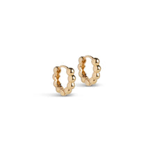 Load image into Gallery viewer, Ball Hoops Small Gold plated