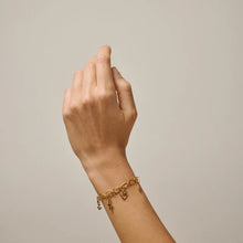 Laden Sie das Bild in den Galerie-Viewer, Massives Charm-Armband, 925S/GP