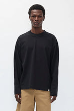 Load image into Gallery viewer, Isefjord Compact Cotton LS T-shirt, Black