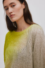 Laden Sie das Bild in den Galerie-Viewer, JASMIN Cross Dye Boxy-Pullover, Limeade Pelikan-Kombination