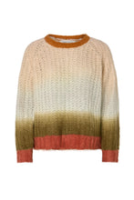 Load image into Gallery viewer, JASMIN Faded knit boxy sweater, Rust combo