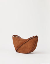 Load image into Gallery viewer, Leo Midi Crossbody Strap Bag, Cognac Suede