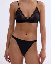 Load image into Gallery viewer, LOVE LACE Delicate triangle bralette, Black