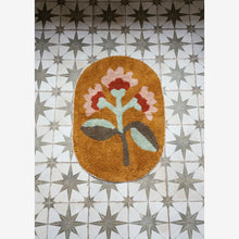 Load image into Gallery viewer, Oval tufted bath mat, Mustard