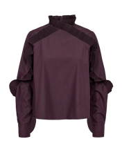 Laden Sie das Bild in den Galerie-Viewer, PLEAT blouse, Plum Perfect