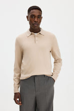 Load image into Gallery viewer, Knitted Polo Shirt, Pearl Beige