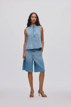 Load image into Gallery viewer, Raha Light denim wide shorts, Light wash