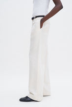 Load image into Gallery viewer, Relaxed Straight Cotton Linen Trousers Cream