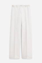 Load image into Gallery viewer, Relaxed Straight Cotton Linen Trousers Cream