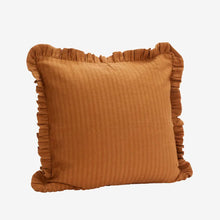Load image into Gallery viewer, Ruffle cushion cover 50x50cm, Rust