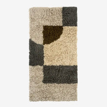 Laden Sie das Bild in den Galerie-Viewer, Tufted cotton runner, Light beige/grey/green