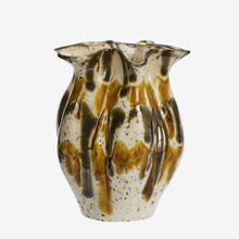 Load image into Gallery viewer, Stoneware vase, Offwhite/Mustard