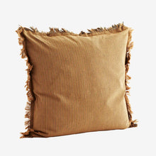 Load image into Gallery viewer, Striped cushion cover w/ fringes 50x50