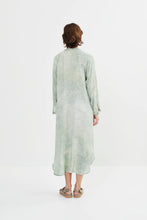 Load image into Gallery viewer, Midou Marbled curved hem dress Sage