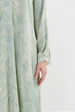Load image into Gallery viewer, Midou Marbled curved hem dress Sage