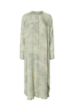 Load image into Gallery viewer, Midou Marbled curved hem dress Sage