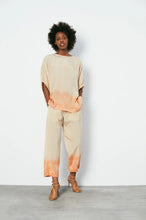 Load image into Gallery viewer, Holly freckled border cropped pant Sand pink