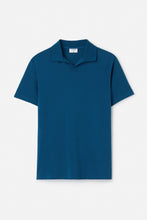 Laden Sie das Bild in den Galerie-Viewer, Polo-T-Shirt aus Stretch-Baumwolle, Night Teal
