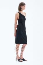 Laden Sie das Bild in den Galerie-Viewer, Einarmiges Jerseykleid Schwarz
