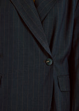 Load image into Gallery viewer, Kandria shaped blazer Brown pinstripes
