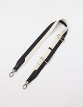 Load image into Gallery viewer, Striped Webbing Strap Black &amp; White
