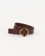 Load image into Gallery viewer, TISAO T Round buckle belt, Chesnut
