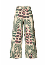 Laden Sie das Bild in den Galerie-Viewer, AMARI Ikat Cropped Hose, Citrus schwarz dunkelbeige
