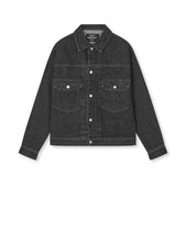 Laden Sie das Bild in den Galerie-Viewer, Arizona Schwarze Jeansjacke, Black Grey Stone Wash
