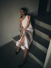 Load image into Gallery viewer, ARYANA One shoulder long dress, Powder
