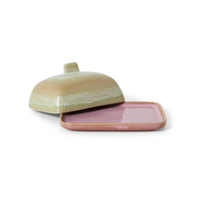 Load image into Gallery viewer, 70s ceramics butter dish, skyline
