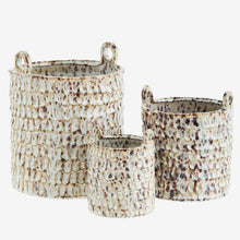 Load image into Gallery viewer, Stoneware flower pots, Set of 3
