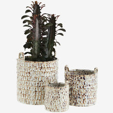 Load image into Gallery viewer, Stoneware flower pots, Set of 3
