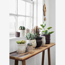 Load image into Gallery viewer, Stoneware flower pots, Set of 3
