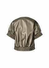 Laden Sie das Bild in den Galerie-Viewer, GINE Oberteil aus gerafftem Ripstop-Gewebe Metallic Olive

