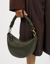 Load image into Gallery viewer, Leo Midi Twisted Handle, Moss Soft Grain Leather
