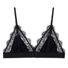 Load image into Gallery viewer, LOVE LACE Delicate triangle bralette, Black
