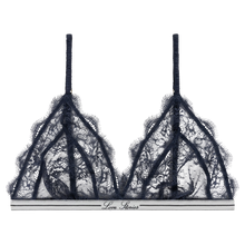 Load image into Gallery viewer, Love Lace Delicate triangle bralette, Dark blue
