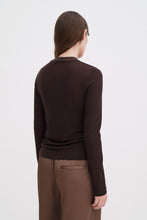Load image into Gallery viewer, Lyocell Cashmere Mock Neck Top, Brown
