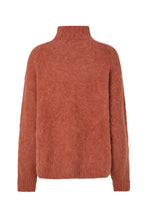 Load image into Gallery viewer, MABEKA Fluffy knit funnel-neck, Redwood
