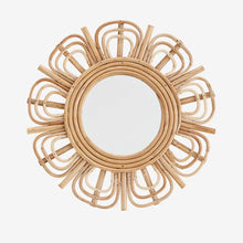 Load image into Gallery viewer, Round mirror bamboo
