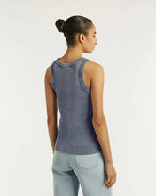 Laden Sie das Bild in den Galerie-Viewer, MITSU Rippen-Tanktop Mittelalterblau
