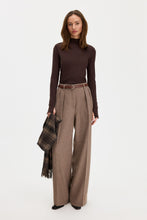Load image into Gallery viewer, Rib Mock Neck Top, Dark Chocolate
