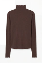 Load image into Gallery viewer, Rib Mock Neck Top, Dark Chocolate
