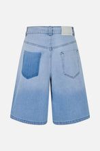 Load image into Gallery viewer, Raha Light denim wide shorts, Light wash
